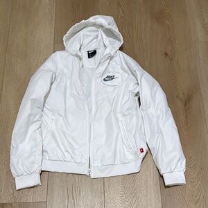 Nike White Hooded Jacket